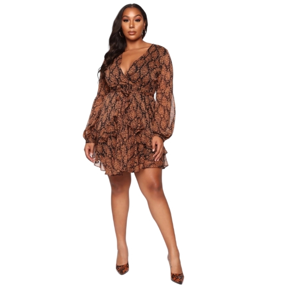 Fashion Nova Ruffle Mini Dress - Picture 1 of 13